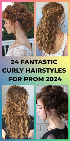 Discover 24 stunning curly hairstyles for prom 2024. From voluminous curls to elegant updos, these styles will make you shine on your special night. Find the perfect curly hairstyle to complement your dress and highlight your natural beauty. Stand out and create unforgettable memories with these beautiful and trendy prom hair ideas. Bridesmaid Hairstyle Naturally Curly Hair, Curly Hair Bridesmaid Styles Updo, Pageant Hair For Curly Hair, Greek Goddess Hairstyles For Curly Hair, Updos For Long Hair Homecoming, Boho Formal Hair, Hair Dos For Curly Hair Women, Wedding Hairstyles For Naturally Curly Hair, Wedding Hairstyles For Long Hair Curly