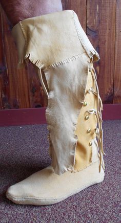 Tanning Deer Hide, Moccasin Pattern, Fur Trade, Deer Hide, Boots Patterns, Moccasin Boots, Beadwork Patterns, Southern Style, Custom Tailoring