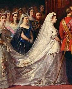 an image of a wedding scene with queen victoria and prince edward the great in coronation robes