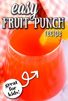 an easy fruit punch recipe for kids