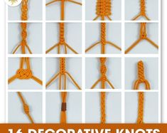 the instructions for how to tie decorative knots in crochet, with pictures below