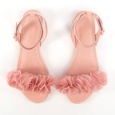 These Cute Peach Sandals Are Oh So Cute! Handmade Brazilian Sandals. Never Been Worn Just Clearing Some Closet Space. Dress Them Up Or Dress Them Down But Don't Let These Slip Through Your Fingers. Get Them Now For Summer! Peach Sandals, Peach Shoes, Coral Sandals, Paris Shoes, Space Dress, Embroidered Heels, Logo Flip Flops, Cute Peach, Nude Flats