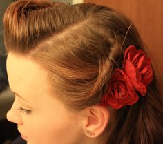 Quick and easy retro hairstyle | The Life of Lulubelle Rockabilly Hair Tutorials, Next Day Hair, Easy Vintage Hairstyles, Retro Updo, Vintage Hairstyles Tutorial, 50s Hairstyles, 1940s Hairstyles, Instagram Hairstyles, Rockabilly Hair