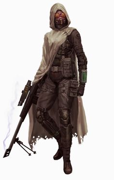 Future Apocalypse Concept Art, Sci Fi Engineer Concept Art, Star Wars Concept Art Character Design, Dnd Egypt, Bounty Hunter Character Design, Apocalypse Character, Cyberpunk Rpg