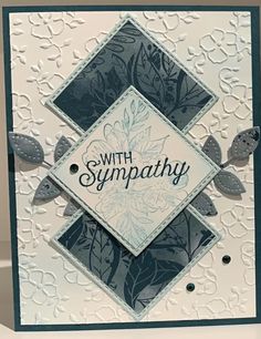 a close up of a card with the words sympathy on it