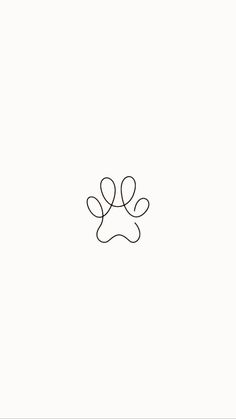 a dog's paw is shown in the middle of a white background with black lines