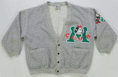 Rare Vintage J.G. HOOK Mickey & Co M Club Cardigan Sweatshirt Jacket 80s 90s S 23” - pit to pit 22” - top of back collar to waist 14” - pit to wrist flaws -light discoloring spot on right arm Thanks for checking out  DasCardHaus! We provide you great deals on sports cards, collectables, records, books, and vintage clothing items such as shirts, jackets, and hats. All items are shipped out via USPS and we use eBay’s global shipping program for international orders. If you have any questions, comm Retro Streetwear Cardigan For Fall, Retro Spring Sweater For Streetwear, Retro Cotton Cardigan, Retro Cotton Cardigan For College, Vintage Sweater For Streetwear In Spring, Vintage Sweater For Spring Streetwear, Retro Long Sleeve Cardigan For College, 90s Style Cotton Sweater, 90s Style Sweater For College In Winter