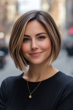 24 Chic Angled Bob Haircuts for Thick Hair to Feel Lighter ✨💇‍♀️ Add style and manageability to your thick hair with these elegant angled bobs! #AngledBob #ThickHair #ChicHaircuts Apple Cut Hairstyle, Bronde Bob, Bob Haircuts For Thick Hair, Angled Bobs, Angled Bob Haircuts, Haircuts For Thick Hair, Angled Bob, Messy Short Hair