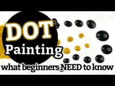 the words dot painting are written in black and yellow