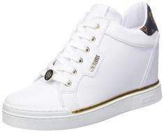 PRICES MAY VARY. The GUESS Faster is the perfect fashion go-to sneaker. It features a wedge construction with just a touch of logo detailing Lace up closure Closed Toe Trainers Fashion, Sneakers Mode, Kids Luggage, Athletic Fashion, Fashion Sneakers, Sneakers White, Sneakers Fashion, Special Features, Fashion Shoes