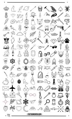 an image of tattoos and symbols