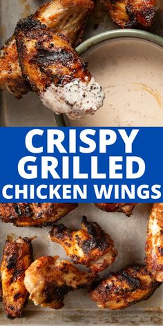 grilled chicken wing recipe Grilling Frozen Chicken, Crispy Grilled Chicken, How To Grill Chicken, Chicken Wing Seasoning, Chicken Wing Recipes Baked