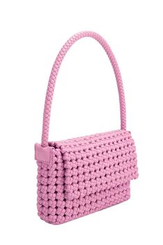 Your spring and summer just got more stylish with the Shelly shoulder bag. Crocheted from recycled vegan leather, this compact bag features a braided handle and removable zip pouch to keep your belongings secured and discreet. Designed to take from day to night. Unlined. * Recycled Vegan Leather * 7.5"W x 5"H x 2"D * Shoulder Drop: 7.5" * Magnetic Snap Closure * Gold-Tone Hardware * Removable Zip Pouch * Unlined * Fits up to an iPhone 14 Pro Trendy Rectangular Shoulder Bag With Braided Handles, Trendy Shoulder Bag With Braided Handles, Trendy Crochet Pouch Bag With Adjustable Strap, Trendy Crochet Shoulder Bag With Braided Handles, Trendy Satchel Crochet Bag With Adjustable Strap, Trendy Crochet Satchel With Adjustable Strap, Trendy Crochet Bag With Removable Pouch, Trendy Woven Leather Tote Shoulder Bag, Trendy Crochet Bag With Detachable Strap