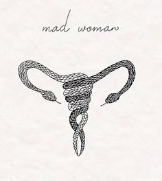 the cover art for mad woman's album, featuring an image of a snake