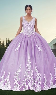 Sleeveless long a-line quinceanera ball gown with lace embroidery. White Ball Gown For Sweet 16, Fitted Lace Bodice Gown For Quinceanera, Quinceanera Ball Gown With Fitted Lace Bodice, Quinceanera Dress With Lace Bodice And Fitted Ball Gown, Lace Quinceanera Dress With Fitted Bodice For Pageant, Fitted Quinceanera Dress With Lace Bodice, Fitted Lace Bodice Quinceanera Dress For Prom, Lace Gown With Fitted Bodice For Quinceanera, Quinceanera Ball Gown With Lace Bodice For Prom Season