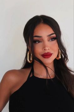 Makeup Bibir, Red Lip Makeup, Makijaż Smokey Eye, Glamour Makeup, Fall Makeup