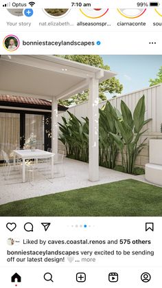 an image of a backyard with grass and plants