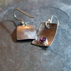 Raspberry Ice Petite Pink Garnet and Sterling by LavenderCottage, $36.00 Unique Dangle Earrings, Large Pearl Earrings, Pink Garnet, Spiral Earrings, Sterling Silver Dangle Earrings, Rhodolite Garnet, Pearl Earrings Dangle, Bar Earrings, Delicate Earrings