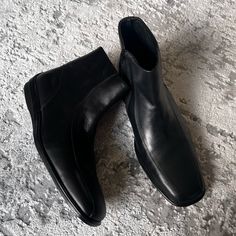 Unworn Box Included Via Spiga Boots With Zipper Black Slip-on Boots For Business, Black Square Toe Chelsea Boots For Formal Occasions, Black Boots Men, Black Boots, Men's Shoes, Shoe Boots, Size 10, Man Shop, Zipper