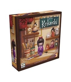 the board game kokeshi is in its box