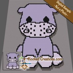 a cross stitch pattern of a stuffed animal