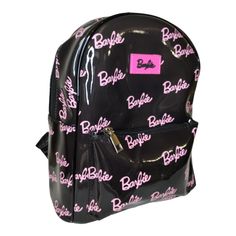 Barbie Logo Backpack. Adjustable Straps. Vegan Friendly Patent Leather. Barbie X Miniso Collection. Approximately 12" X 5" X 10" Senior Backpacks, Rock Barbie, Barbie Merchandise, Funny Barbie, Barbie Core, Barbie Logo, Girly Accessories, Barbie Girl, Vegan Friendly