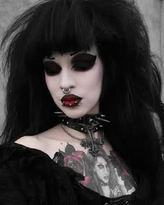 Goth Make Up, Goth Subculture, Trad Goth, All Black Fashion, Gothic Models