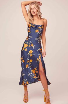 Gaun Fashion, Silk Midi Dress, Dresses To Wear To A Wedding, Floral Midi Dress, Guest Dresses, Wedding Guest Dress