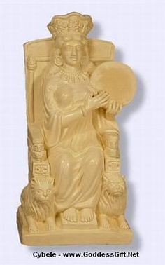 a carved statue of a woman holding a pot and wearing a hat with her hands in her other hand