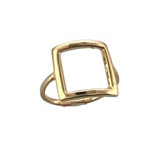 18K Gold Plated square design ring comes in several different sizes. Plated Ring, Gold Plated Rings, Fashion Line, Square Design, Earring Necklace, Stone Jewelry, Ring Designs, Necklaces Bracelets, Gold Earrings