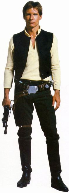 Okay, all of the Han Solo costumes on the internet SUCK, so this is the real deal. Should be able to come up with something similar. . . Han Birthday, Han Solo Outfit, Harrison Ford Han Solo, Han Solo Costume, Star Wars Han Solo, Star Wars Character, Star Wars Halloween, Solo Costume, Star Wars Costumes