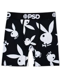 Rep your favorite lifestyle brand when you wear these Playboy Bunny boxer briefs! With the white Playboy logo on black fabric, these boxer briefs are perfecty fun and stylish. Officially licensed Tagless Material: Polyester, spandex Care: Machine wash Imported Black Cotton Boxer Briefs With Graphic Print, Stretch White Boxer Briefs With Letter Print, Stretch Black Boxer Briefs With Letter Print, Black Stretch Boxer Briefs For Streetwear, Casual Black Boxer Briefs With Letter Print, Stretch Boxer Briefs With Letter Print For Streetwear, Stretch Letter Print Boxer Briefs For Streetwear, Cotton Boxer Briefs With Graphic Print For Streetwear, Streetwear Cotton Boxer Briefs With Graphic Print