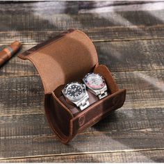 Each watch case we make has beautiful story to tell from its unique design. Our watch cases are handcrafted using 100% full grain genuine leather which are carefully selected to ensure quality, uniqueness and human connection. Our watch cases are very durable because of its improved tenderness and elasticity, ideal thickness, and of course silk touch.  
 This leather watch case stores two watches and suitable for leather, metal, steel and rubber straps and bands.       
   
 ITEM DETAILS  
 Ite Everyday Round Case Watch With Leather Strap, Leather Strap Watch Bands As Gift, Rectangular Brown Watch Accessories With Case, Leather Watch Bands With Leather Strap As Gift, Timeless Leather Watch Bands As Gift, Gift Brown Leather Strap Watches, Brown Leather Strap Watch As Gift, Luxury Brown Watch For Gift, Rectangular Leather Watch As A Gift