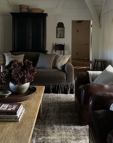 a living room filled with furniture and decor