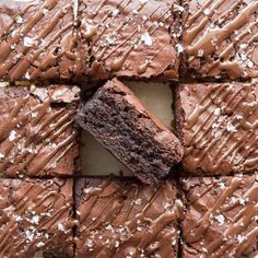 chocolate brownies with nutella spread on top