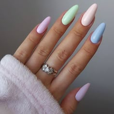 Rainbow Nails Design, Pastel Ombre, Pastel Nails Designs, Graduation Nails, Rainbow Nails, Nails Polish, Nail Art Brushes