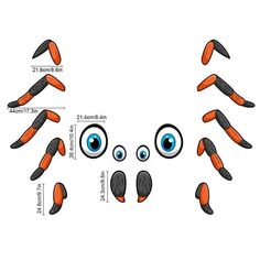 the eyes and claws of a spider are shown in this cartoon character's drawing