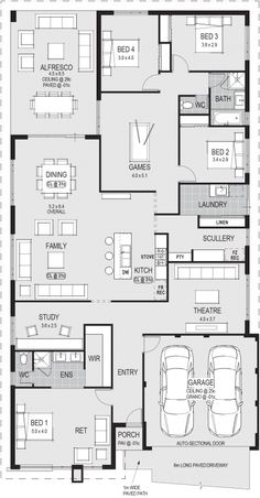 the floor plan for a two bedroom apartment with an attached kitchen, living room and dining area