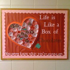 a sign that says life is like a box of candy