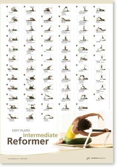 a woman doing yoga poses with the instructions for her to do it in this poster