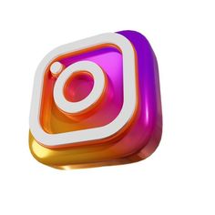 an image of a purple and orange instagram icon on a white background with no shadow