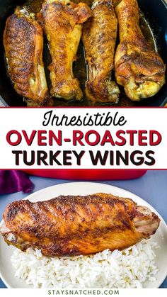 Irresistible oven-roasted turkey wings are a soul food classic you��’ll love! Learn how to make the best baked turkey wings that are crispy on the outside, juicy on the inside, and so tender they fall off the bone. Perfect for family dinners or holiday spreads, this flavorful dish is a must-try for anyone who loves comfort food done right. It's a satisfying option for any occasion.