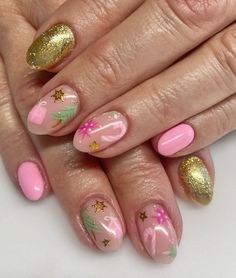 Pink Holiday Nails, Pink Christmas Nail Designs, Navidad Nails, Pink Christmas Nail, Pink Gel, Christmas Gel Nails, Pink Holiday, Christmas Nails Acrylic