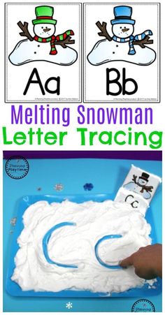 Practice tracing letters in this fun winter Preschool activity.