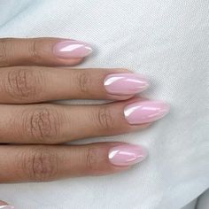 Pink Chrome Nails Aesthetic, Base Pink Nails, Light Pink Glazed Nails, Glaze Nails Pink, Baby Pink Glazed Nails, Glassy Pink Nails, Pink Jelly Glaze Nails, How To Get Rid Of Hang Nails, Summer Glazed Nails