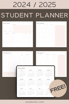 Unique Title: 2024-2025 GoodNotes Templates for Students: Free Download from Anja Home undatedyea... theme_template #plannerset #freestudentplanner #notion_app_template_aesthetic