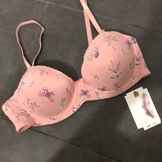 Brand New Never Worn It Brand Jessica Simpson Bra Color Light Pink With Butterfly And Flowers Size 34c Feminine Floral Print Underwire Bra, Feminine Spring Bra With Floral Print, Spring Feminine Bra With Floral Print, Feminine Floral Print Bra For Spring, Feminine Spring Floral Print Bra, Spring Feminine Floral Print Bra, Spring Feminine Underwire Bra, Feminine Underwire Bra For Spring, Coquette Lingerie