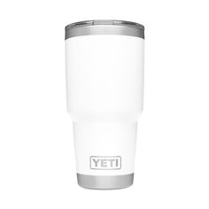 the yeti cup is shown in white