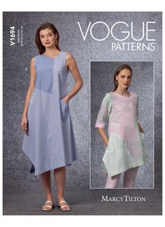 a women's dress and top sewing pattern from the book, volge patterns