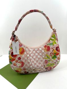 Brahmin  Bekka Color:  Fruit Salad Style:  U11 1708 00863 New With Tags Leather Top Rolled Handle - 11" Drop Top Zip Closure Exterior Back Slip Pocket with Hidden Magnetic Closure Interior: Zip Pocket, Slip Pocket, Pen Pocket Brahmin Dust Bag Measures:  14 1/2" x 11 1/2" x 4 1/4" Free Shipping to U.S. addresses Returns: Item must be in new, unused condition Tags must be originally attached Dust Bag, Registration Card & Care Card must be included Chic Purses, Brahmin Bags, Gold Bag, Drop Top, Pretty Bags, Little Outfits, Care Card, Bago